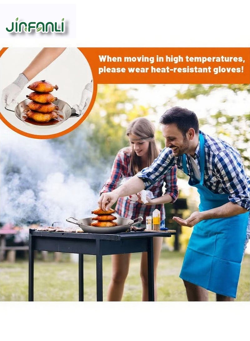 جين فان ل أنا شواية دوارة متعددة الاستخدامات من الفولاذ المقاوم للصدأ - قاعدة 10 بوصات + شوكة 8/10/12 بوصة - للحوم البقر/الدجاج/الضأن - Image 3